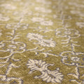 Vintage Isparta Turkish Area Rug 7x10 ft — Green & Beige Floral