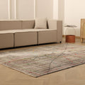 Vintage Manisa Turkish Area Rug 6x9 ft — Brown Distressed