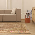Vintage Kars Turkish Area Rug 6x10 ft — Brown & Beige Geometric