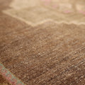 Vintage Kars Turkish Area Rug 6x10 ft — Brown & Beige Geometric