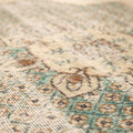 Vintage Isparta Turkish Area Rug 7x10 ft — Brown & Green Geometric