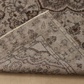 Vintage Isparta Turkish Area Rug 5x8 ft — Gray Floral (No. 40927)