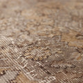 Vintage Isparta Turkish Area Rug 5x10 ft — Brown & Beige Floral