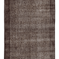 Vintage Isparta Turkish Area Rug 5x8 ft — Gray Floral (No. 40931)
