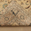 Vintage Isparta Turkish Area Rug 6x9 ft — Beige & Blue Floral (No. 40954)