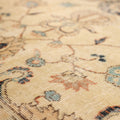 Vintage Isparta Turkish Area Rug 6x9 ft — Beige & Blue Floral (No. 40954)
