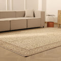 Vintage Isparta Turkish Area Rug 6x10 ft — Brown & Beige Floral (No. 40955)