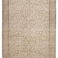 Vintage Isparta Turkish Area Rug 6x10 ft — Brown & Beige Floral (No. 40955)