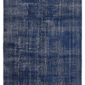 Vintage Isparta Turkish Area Rug 6x9 ft — Blue Overdyed (No. 40956)
