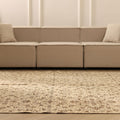 Vintage Isparta Turkish Area Rug 6x10 ft — Brown & Beige Floral (No. 40960)