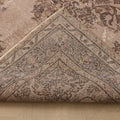 Vintage Isparta Turkish Area Rug 5x9 ft — Brown Floral
