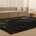Vintage Isparta Turkish Area Rug 7x10 ft — Black Overdyed