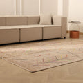 Vintage Manisa Turkish Area Rug 6x9 ft — Beige Floral (No. 41413)
