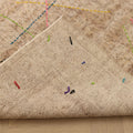 Vintage Manisa Turkish Area Rug 6x9 ft — Beige Floral (No. 41413)