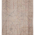 Vintage Manisa Turkish Area Rug 6x9 ft — Beige Floral (No. 41413)