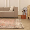 Vintage Isparta Turkish Area Rug 6x10 ft — Orange & Brown Floral