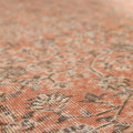 Vintage Isparta Turkish Area Rug 6x10 ft — Orange & Brown Floral