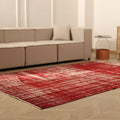 Vintage Manisa Turkish Area Rug 6x9 ft — Red Overdyed