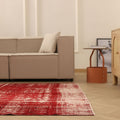 Vintage Manisa Turkish Area Rug 6x9 ft — Red Overdyed