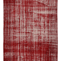 Vintage Manisa Turkish Area Rug 6x9 ft — Red Overdyed
