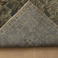 Vintage Isparta Turkish Area Rug 6x9 ft — Green & Gray Overdyed