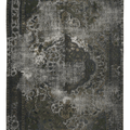 Vintage Isparta Turkish Area Rug 6x9 ft — Green & Gray Overdyed