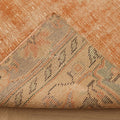Vintage Isparta Turkish Runner Rug 3x9 ft — Orange & Beige Floral
