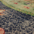 Vintage Isparta Turkish Area Rug 7x11 ft — Blue & Green Overdyed