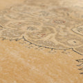 Vintage Isparta Turkish Area Rug 6x10 ft — Beige & Brown Floral (No. 41467)