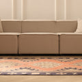 Vintage Konya Turkish Runner Rug 4x11 ft — Orange & Brown Geometric