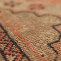 Vintage Konya Turkish Runner Rug 4x11 ft — Orange & Brown Geometric