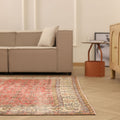 Vintage Isparta Turkish Area Rug 6x9 ft — Red Floral