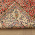 Vintage Isparta Turkish Area Rug 6x9 ft — Red Floral