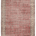 Vintage Isparta Turkish Area Rug 6x9 ft — Red Floral
