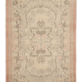 Vintage Isparta Turkish Area Rug 5x9 ft — Beige & Orange Floral (No. 41484)