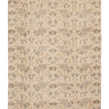 Vintage Isparta Turkish Area Rug 6x9 ft — Beige & Brown Floral