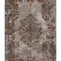 Vintage Isparta Turkish Area Rug 5x8 ft — Gray & Brown Distressed