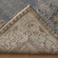Vintage Manisa Turkish Area Rug 6x10 ft — Blue & Gray Floral