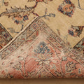 Vintage Isparta Turkish Area Rug 7x11 ft — Beige & Red Floral