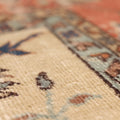 Vintage Isparta Turkish Area Rug 7x11 ft — Beige & Red Floral