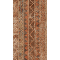 Vintage Malatya Turkish Runner Rug 2x5 ft — Brown & Orange Patchwork