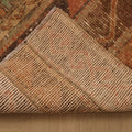 Vintage Malatya Turkish Runner Rug 2x5 ft — Brown & Orange Patchwork
