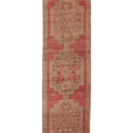 Vintage Southeastern Persian Style Runner Rug 3x11 ft — Red & Beige Geometric