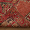 Vintage Southeastern Persian Style Runner Rug 3x13 ft — Red & Beige Geometric
