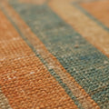 Vintage Malatya Turkish Runner Rug 3x8 ft — Orange & Blue Geometric