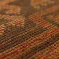 Vintage Malatya Turkish Doormat 3x3 ft — Orange & Brown Geometric