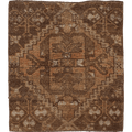 Vintage Kars Turkish Doormat 2x3 ft — Brown & Orange Floral