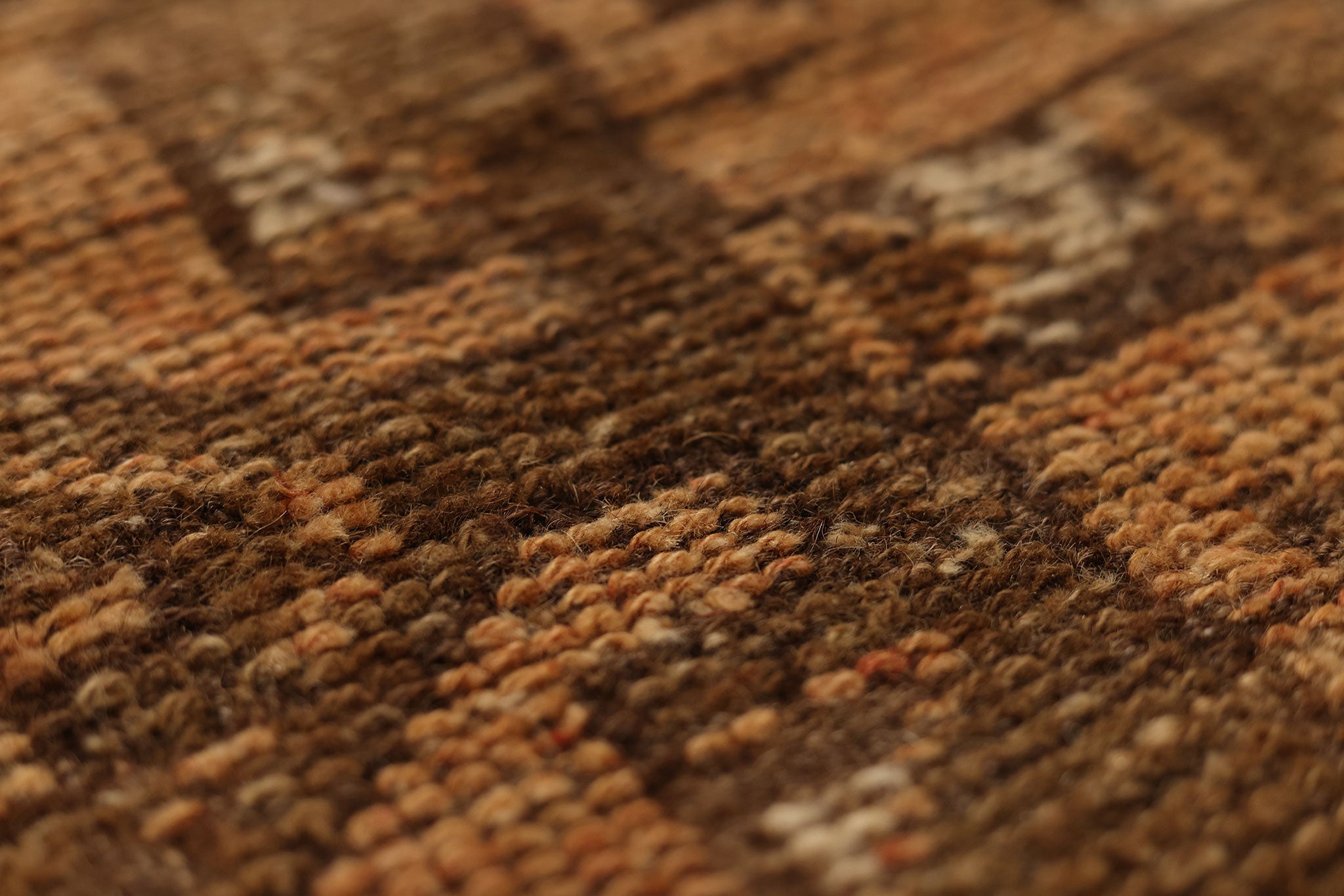 Vintage Kars Turkish Doormat 2x3 ft — Brown & Orange Floral