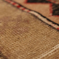 Vintage Turkish Doormat 2x2 ft — Beige & Brown Geometric (No. 42477)