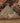 Vintage Turkish Doormat 2x2 ft — Brown & Red Patchwork